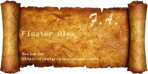 Fiszter Alex névjegykártya